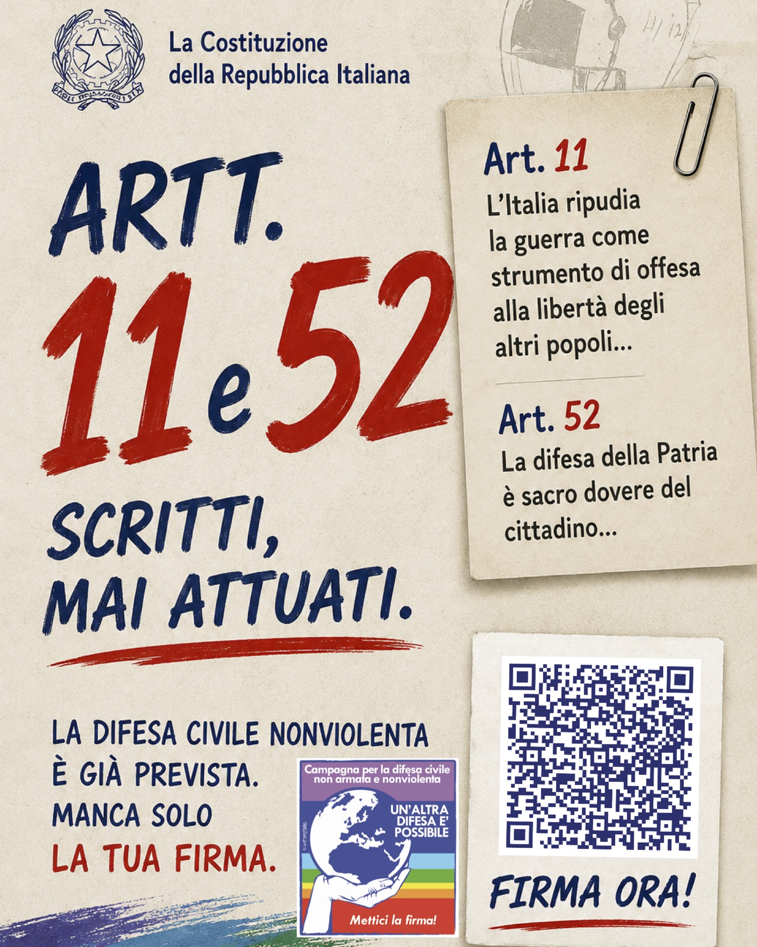 Articoli 11 e 52 - scritti, mai attuati
