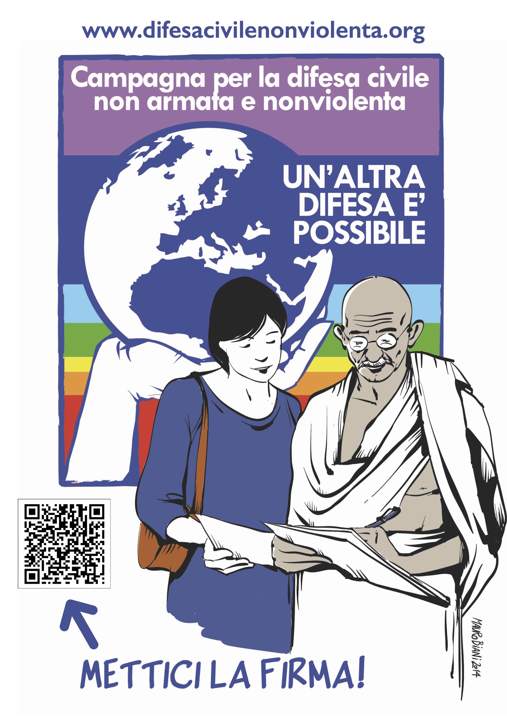 Locandina A4 Firma con Gandhi