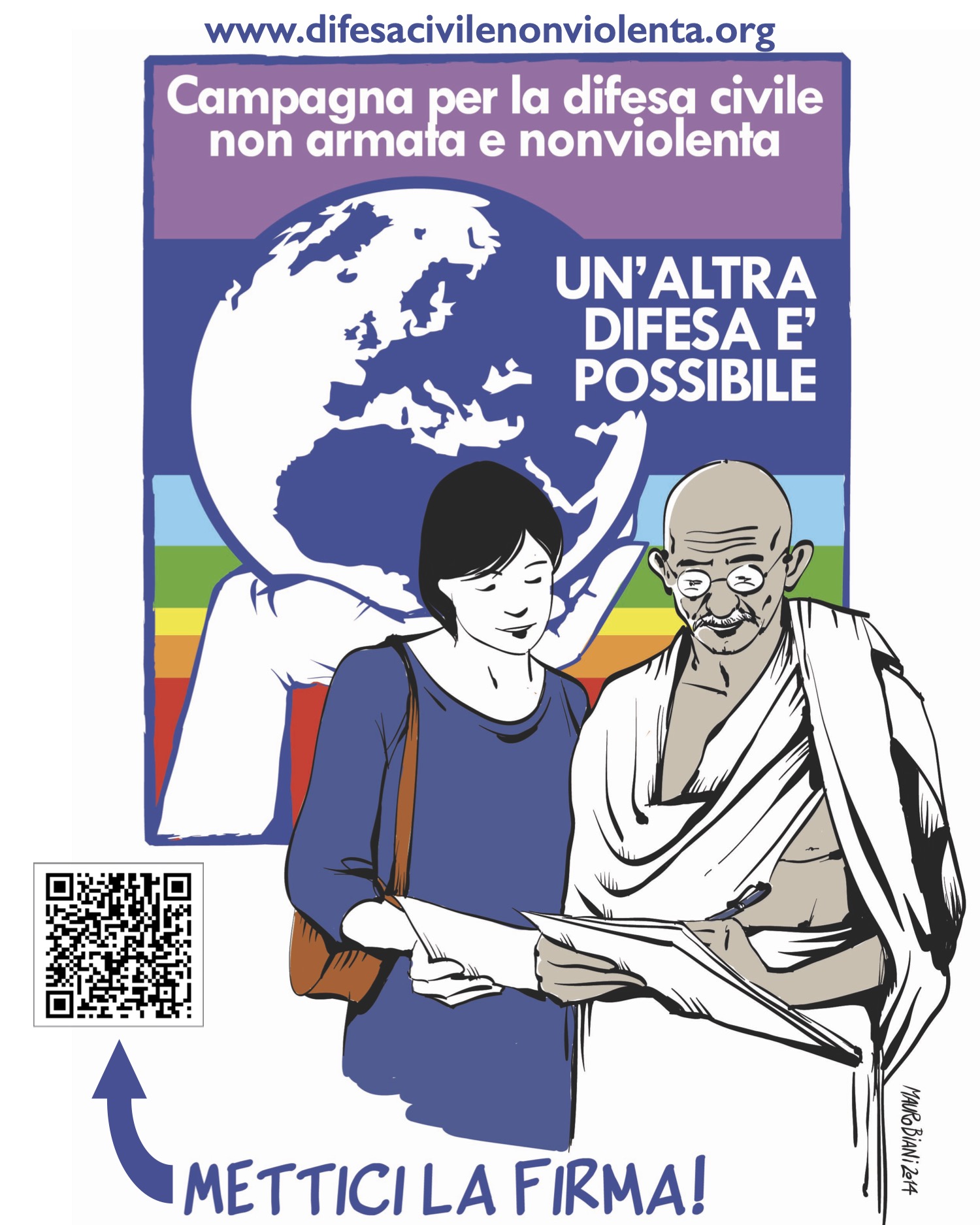 Immagine social con citazione di Gandhi