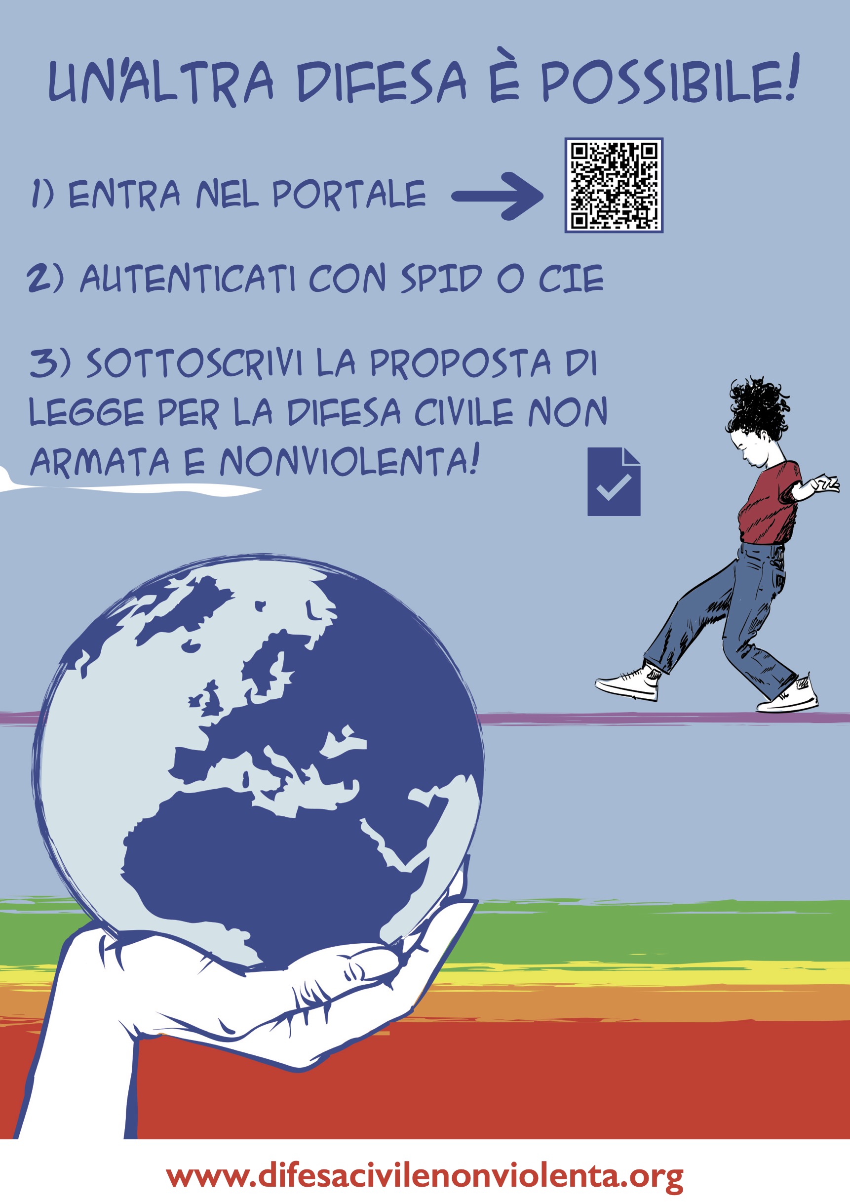 Volantino da banchetto con i passaggi per firmare